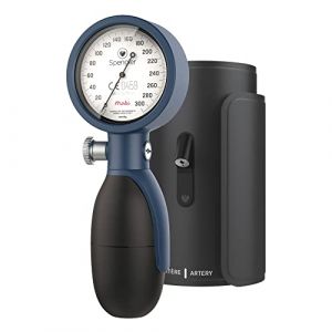 SPENGLER Mobi, Tensiomètre Mécanique pour Mesure de la Pression Artérielle, Précis, Fiable, Résistant, Mécanisme Horloger, Poire Grand Volume, Connectique Aimantée, Brassard M Fourni (Bleu Myrtille) (BIOSAMPLE, neuf)