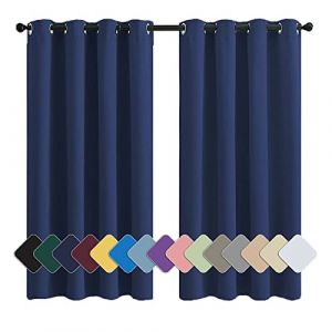 MENGH Rideaux Occultants Isolants 90x140cm Bleu foncé Tissu Occultant pour Rideau, Isolation Thermique dans de Nombreuses Couleurs, pour Chambre d'enfants (LIFENGQIHANG, neuf)