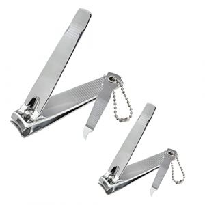 EUROXANTY Coupe-ongles de précision | Coupe des ongles avec champignons | Coupe-ongles mains et pieds | Coupe-ongles manucure | Coupe-ongles main | Coupe-ongles droit | Argent 5 cm + 8 cm (Euroxanty, neuf)