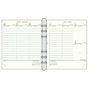 Mignon - Recharge perfor&eacute;e semainier 2013 - AK17R -170x146 mm - 1S / 2P Vertical- Tranche Or (FOURNITURE DISCOUNT, neuf)