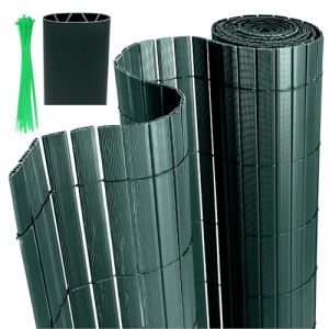 Joparri Canisse en PVC, Brise Vue en PVC 120 x 500 cm, Cl&ocirc;ture de Jardin avec Serre-c&acirc;bles, Brise-Vue pour Jardin, Balcon, terrasse, cl&ocirc;ture, Renfort int&eacute;rieur en 4 Poids, Vert (LILYLILY, neuf)