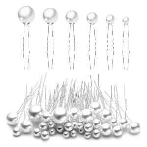 AIEX 36pcs Épingles à Cheveux Perle, Épingles Cheveux Epingle Cheveux Mariage Perle Épingles à Cheveux Strass Épingles à Cheveux Chignon Mariage Épingles à Cheveux Femme pour Femmes (Argent) (Beisong, neuf)