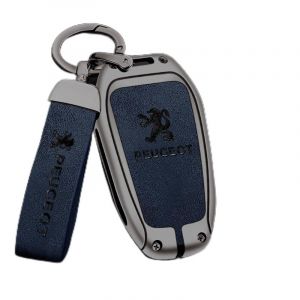 VOLBOZ Coque de Clé de Voiture pour Peugeot 4008 2008 5008 308 408 508L 3008, Étui de Protection pour Clé de Voiture, Housse pour Clé De Voiture, Porte-ClÉS de Voiture Portable Accessoires,C Blue (Yuanpingshidongliuhaibaihuoshanghang, neuf)