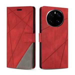 SONWO Coque pour Honor Magic7 Pro 5G, Protection Housse Etui en Cuir PU Portefeuille avec Emplacements Cartes et Fonction Support pour Honor Magic7 Pro 5G, Rouge (SONWO EU STORE, neuf)