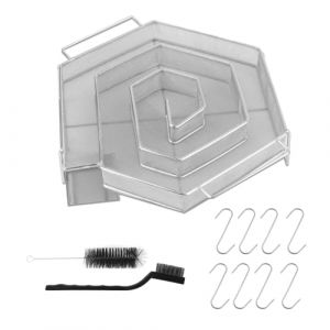 XPJBKC G&eacute;n&eacute;rateur De Fum&eacute;e Froide pour Fumoir, Serpentin Fumoir a Froid Acier 304 Inoxydable, G&eacute;n&eacute;rateur de Fum&eacute;e avec 8 Crochets et 2 Brosses, Serpentin pour Fumoir Dans Barbecues, Fumeurs, Grils (XKDEU, neuf)