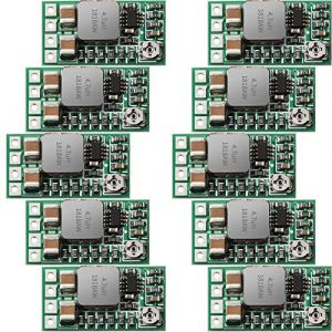 10 Modules de Régulation 5V Mini Réducteur de Tension 4,5-24V 12V 24V à 5V 3A Convertisseur Buck Régulateur de Tension Réduite DC à DC Module de Transformateur d'alimentation (Xipshown, neuf)