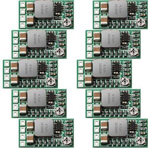 10 Modules de Régulation 5V Mini Réducteur de Tension DC 4,5 - 24V 12V 24V à 5V 3A Convertisseur de Tension Buck Régulateur de Tension Réduite DC à DC Module de Transformateur d'Alimentation (Xipshown, neuf)