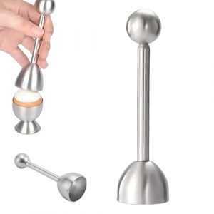 Coupe Oeuf, Toqueur Ouvre Oeuf à la Coque en Acier Inoxydable, Coupe Œuf Dur, Ouvre-Œuf à Mécanisme Vibrant, Outil de Cuisine Élégant pour Ouvrir Œufs durs et à la Coque, Facile à Utiliser (pingdingshanxiaoyaoshangmaoyouxiangongsi, neuf)