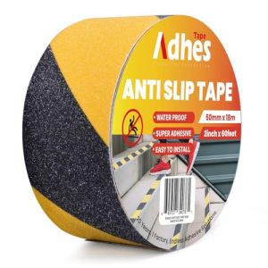 ADHES Noir et Jaune Bande Adh&eacute;Sive Antid&eacute;Rapante 50mm x 18m Ruban Adh&eacute;Sif De Hazard De Signalisation Bandes De S&eacute;Curit&eacute; Antiderapant Escalier (ZHOUZHI Store, neuf)