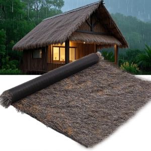 Toit De Paille,Rouleau De Chaume Artificiel Ignifuge,Toit Chaume Synthetique Imperm&eacute;able Et Facile &agrave; Installer,Pour Abri De Jardin,Toiture,Piscine Ou D&eacute;coration De Jardin(Size:0.5*4m(1.6*13.1ft)) (Worry relieving store, neuf)