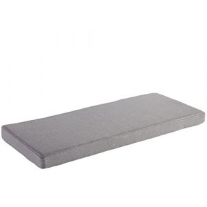 AFEBOO Coussin de banc 2/3 places pour intérieur ou extérieur, coussin antidérapant doux lavable pour terrasse, cuisine, salle à manger (gris clair, 105 x 55 x 5 cm) (JKKLMM, neuf)