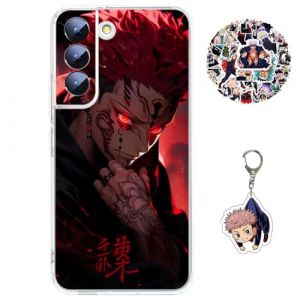 XINGYAOWYA Coque pour Samsung Galaxy S10e Satoru Gojo/Itadori Yuji Anim&eacute; [avec Porte-cl&eacute;s Et 50 Autocollants] Transparent Silicone Souple Case Jeux Anime &Eacute;tui pour Samsung Galaxy S10e - Coque 7 (SJZXYGS, neuf)