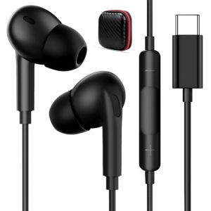 Ecouteurs USB C pour Samsung A17 A16 A26 5G Galaxy A55 A36 A35 S25 &Eacute;couteurs intra-auriculaires Type C USB C Connexion Casque avec C&acirc;ble Microphone pour iPhone 17 16e Pixel 10 Xiaomi Poco X7 Redmi (ASKUBSKU FR, neuf)