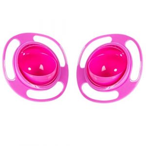 2 Bols Gyroscopiques Pour En-fants | Gamelle Magique | Bol Gyroscopique Universel Anti-d&eacute;versemen| Bol Rotatif Flexible &Agrave; 360 Degr&eacute;s | Bols &Agrave; Collation Fiables Pour Tout-petits Avec Couvercle (ctsnaoisev, neuf)