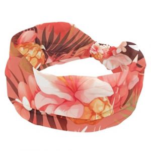 1 bandeau &eacute;lastique antid&eacute;rapant pour femme, bandeau en tissu doux pour entra&icirc;nement, yoga, accessoires pour cheveux, ananas color&eacute; (GRBXVHD, neuf)