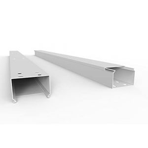 Goulotte Pro avec Trous au Sol, goulotte de câble 20 m, 60 x 40 mm - 10 x 2 m, Blanc - Blanc (CILSON Official France, neuf)