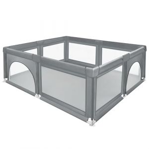 XUANYU Petit Parc Bebe Modulable 120 x 120 x 66 cm, Petit Parcs Enfant, Parc de Jeux Bébé avec Barrière, Parcs Bébé en Tissu Oxford, 50 Balles et 8 Ventouses Antidérapant (Gris) (XUASHW, neuf)