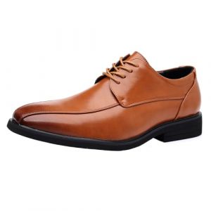 DADAWEN Chaussure Derbys Cuir Homme Ville Habillées Formelles Affaires pour Costume Mariage Jaune 45 (Shenzhen Ledawen Trading Co.,Ltd, neuf)