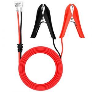 QWORK® Pinces Crocodiles pour Batterie de Voiture 1.8 m 18 AWG 12 V avec borne de Verrouillage à sertir, pour allumage de Voiture, Connexion de Batterie de Secours (shavinglikes, neuf)
