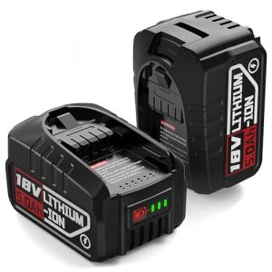 Lot de 2 Batteries de Rechange, 18 V, 5,0 Ah, pour Outils de Maison et de Jardin, Compatibles avec Bosch PBA PSB PSR (HavenHarmo, neuf)