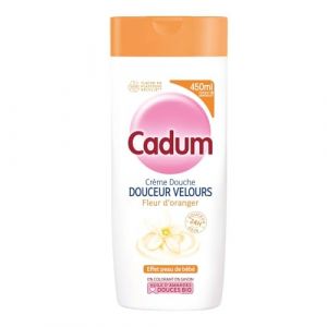 Crème douche Douceur Velours Huile d'Amande et Fleur d'Oranger CADUM - le flacon de 450mL Lot De 3 - Par Lot (Marché Parisien, neuf)