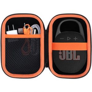 Lebakort Dur Étui Housse Cas Compatible avec JBL Clip 5 / JBL Clip 4 Enceinte Bluetooth Ultra-Portable (Noir) (Lebakort-EU, neuf)