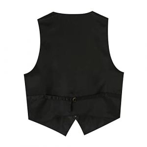 Beokeuioe Gilet de loisirs - Marron - Boutons pression velours en daim - Gilet vintage m&eacute;di&eacute;val - Cowboy - Gilet de mariage - Gilet en cuir pour homme - Gilet en daim - Biker - Gilet de camionneur, A2 (Rigyehko, neuf)