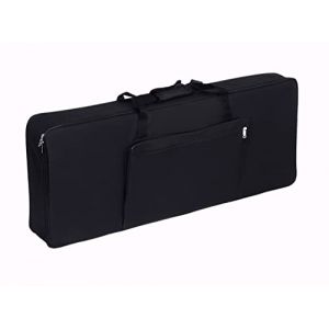 Fengtaike &Eacute;tui pour clavier 61 touches - Sac de transport avec poign&eacute;e et bandouli&egrave;re - Coque souple - Fermeture &eacute;clair - Double roulettes pivotantes - Noir - Style d&eacute;contract&eacute; - Unisexe (Fengtaike, neuf)