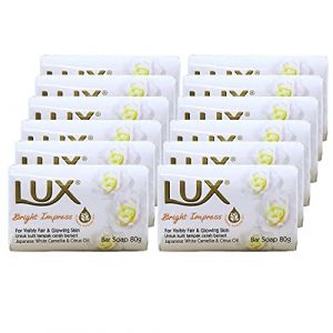 LUX Bright Impress Bar Soap - 12 x 80 g (Mtasnim, neuf)