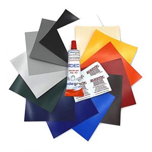 Plane B Kit de réparation pour bâche de camion - Dimensions : 30 x 90 cm - Avec colle PVC (ivoire clair) - 30 x 90 cm (Plane-B / Der Planenprofi, neuf)