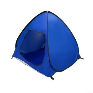 Tente de camping portable imperméable pour chats et chiens avec sac de rangement pliable, niche de voyage respirante et coupe-vent (bleu M) (luckymore, neuf)