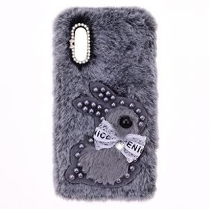 SNCLET Coque Lapin pour Samsung Galaxy A15 Souple Poilu Doux Pare-Chocs en Silicone TPU Bling Diamond Bunny Lapin Mignon Peluche Artificielle Fourrure Rabbit Fluffy Coque pour Samsung A15,Lapin Gris (ShinyCase, neuf)