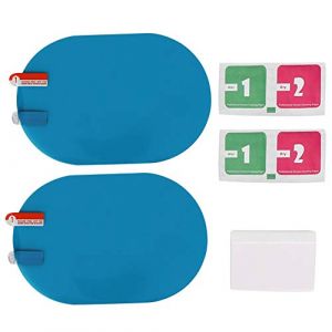 Qiilu 1 paire 100x150mm Film Antipluie de R&eacute;troviseur de Voiture, Bouclier Anti-pluie pour Film Protecteur de r&eacute;troviseur Anti-bu&eacute;e pare-pluie (bleu) (Ruttiy, neuf)