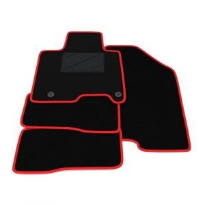 Set de Tapis de Voiture compatibles avec Hyundai Tucson Hybride 2020-2025 | Tapis sur Mesure en Moquette, Tapis Voiture sur Mesure, Bordure Rouge (Somer Car, neuf)