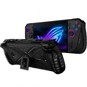 TXWLLIU &Eacute;tui de Protection en Silicone pour ASUS ROG Ally X 2024, &Eacute;tui Rigide Antichoc et Antid&eacute;rapant, avec Support, Accessoire de Protection pour ASUS ROG Ally X, Noir (CIUFU RELAUR, neuf)