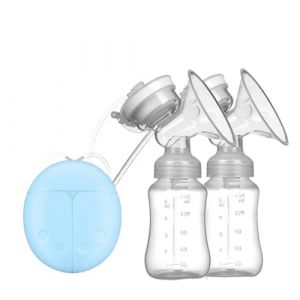 Tire-lait portable, tire-lait électrique - Tire-lait électrique à double aspiration à forte aspiration,Pompe à lait Portable mains libres, accessoires d'allaitement à faible bruit pour la maison (Qiwzken, neuf)