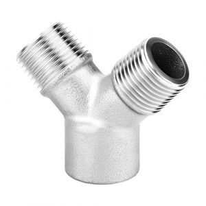 DIFLAX Convertisseur pour raccord en Y, filetage fractionn&eacute; 3/8" m&acirc;le x 3/8" m&acirc;le x 3/8" femelle, acier inoxydable 304 Filet coul&eacute; &agrave; 3 voies Raccordement par &eacute;crou pour raccord en Y (SVF TUNDER PRICE, neuf)