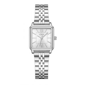 CIVO Montre Femme Acier Inoxydable: Argent Carr&eacute;e Petit Analogique Quartz - Etanche Montre &Eacute;l&eacute;gant Cadeau pour Femmes et Filles (Baixin Shop, neuf)