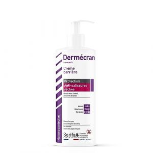 SORIFA - Dermécran – Crème barrière - Protection ANTI-SALISSURES SECHES – Laine de verre – ciment - poussière – Mains, visage et corps – Haute tolérance – Flacon pompe 500 ml. (DERMACARE-PRO, neuf)