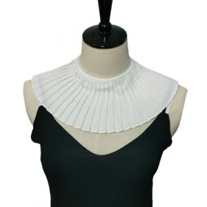 DINSOAVR Cravates, faux cols, faux col plissé décoratif pour femmes et filles, châle élégant, couleur unie, châle, écharpe, capelet détachable pour robes (guangzhoujucikejiyouxiangongsi, neuf)