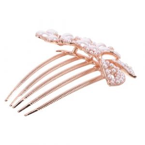 Happyyami Accessoires Pour Cheveux Peigne Peignes D&eacute;coratifs Pour Femmes Peigne &Agrave; Cheveux Lat&eacute;ral Peigne &Agrave; Cheveux De Mari&eacute;e Peigne &Agrave; Cheveux &Agrave; Fleurs Coiffe De Mariage Pour Femmes Peigne (Liunmiao, neuf)