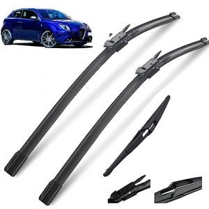 Balais d'essuie-glace avant et arri&egrave;re compatible avec Alfa Romeo MiTo 2008-2018 Brosses for pare-brise et pare-brise 26"+15"+12" (Autopixl Shop, neuf)