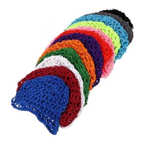 Mobestech 12 pi&egrave;ces Bonnet de Nuit Maille Crochet&eacute;e pour Femmes Couleurs Mixtes Bonnet de Sommeil L&eacute;ger et Respirant Filet Cheveux Doux et Confortable Protection Capillaire Pratique (Cash Liu, neuf)