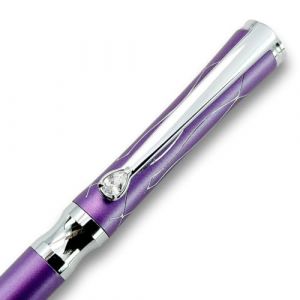 LACHIEVA LUX Stylo à bille de luxe pour femmes avec cristal élégant et recharges de fabrication allemande - Violet (LACHIEVA.LUX, neuf)