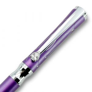 LACHIEVA LUX Elegant Crystal Executive Stylo à bille en métal avec recharges de fabrication allemande pour femme Violet (LACHIEVA.LUX, neuf)