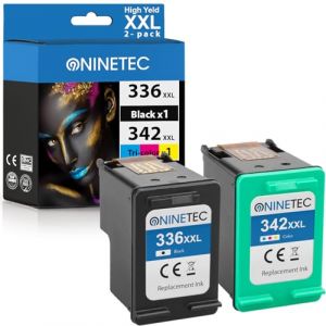 336 + 342 XL Cartouches d'encre de Rechange pour HP 336 342 pour HP 336XL 342XL pour PhotoSmart C3150 C3180 C4180 2570 2575 DeskJet 5440 OfficeJet 6315 PSC 1510 Noir et Colour (Tito Express, neuf)