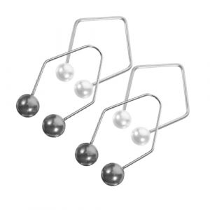 MERRYHAPY 2 paires Entraîneur de Fossettes pour Visage Femme Lot Argent et Noir Appareil de Musculation Faciale Compact et Confortable pour Joues Exercice des Muscles Faciaux et (Tanomi, neuf)