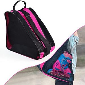 PERFETSELL Sac de Patinage à roulettes, Sac pour Patin à Roulette Sac Roller 39 * 28 * 40cm, avec Bandoulière Réglable, Sac de Patin à Glace Unisexe Sac de Transport pour Patins Skate Bag - Rose (PERFETSELL, neuf)