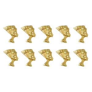 Lot de 10 décorations d'ongles égyptiennes en alliage - Accessoires pour ongles en acrylique - Strass pour nail art (TengJingQi, neuf)