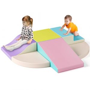 CUPCHID Blocs de Construction en Mousse pour b&eacute;b&eacute;, Blocs de Construction en Mousse g&eacute;ants pour Enfants, Jouets &eacute;ducatifs pr&eacute;scolaires pour Ramper et Grimper (Macaron Color-6) (WARM HEART LIMITED, neuf)